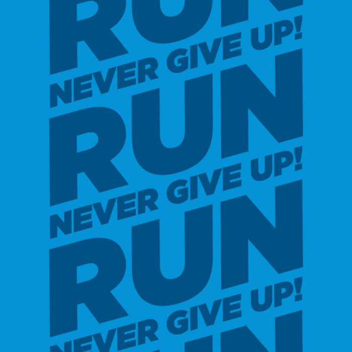 scaldacollo running bandana nevergiveup blu.jpg Bandana Never Give Up Blue